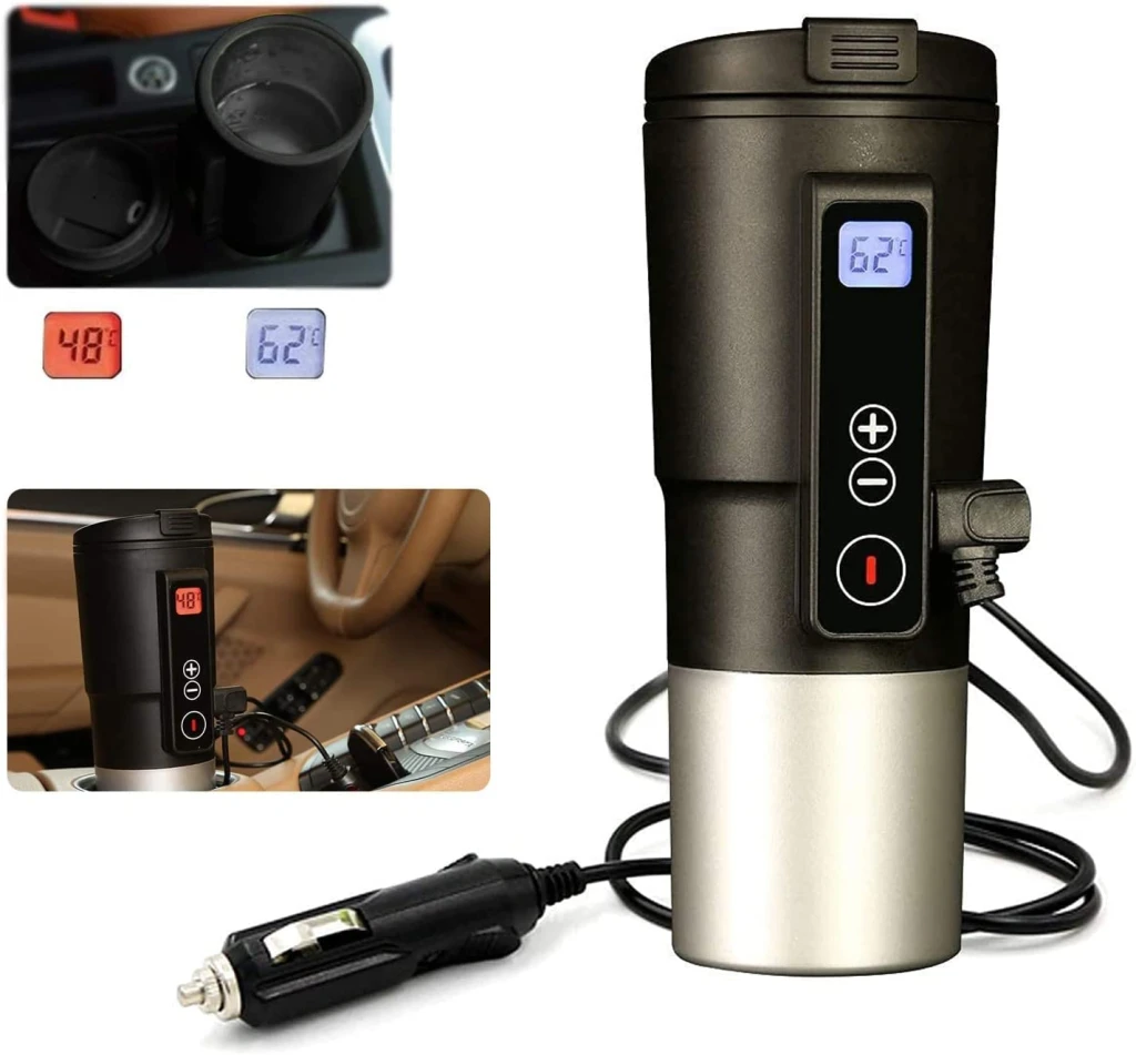 Electric heated travel mug