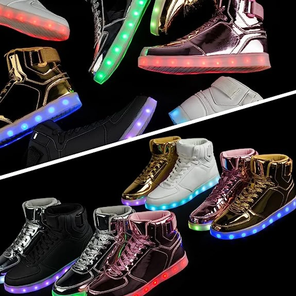 Led light-up sneakers